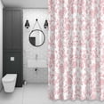 thumbnail image 4 of Pastoral Flowers Shower Curtain for Bathroom Decor, Vintage Red Flower Farmhouse Plant Waterproof Fabric Shower Curtain, 48"x72" Set with 12 Hooks, 4 of 9