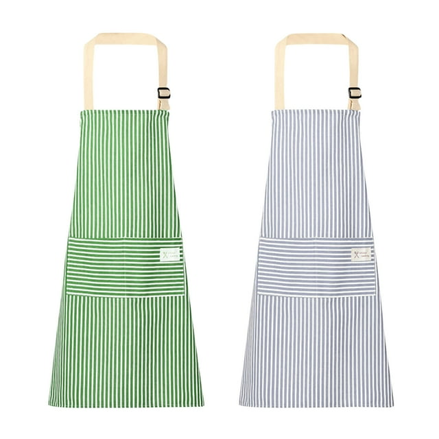 Fiudx Delantal de Lino y Algodón para El Hogar, Sin Mangas, Diseño Elegante, Resistente a Las Manchas, Bolsillo Grande para Artículos Esenciales, Correa Ajustable para El Cuello, Elegante Ropa de Tra