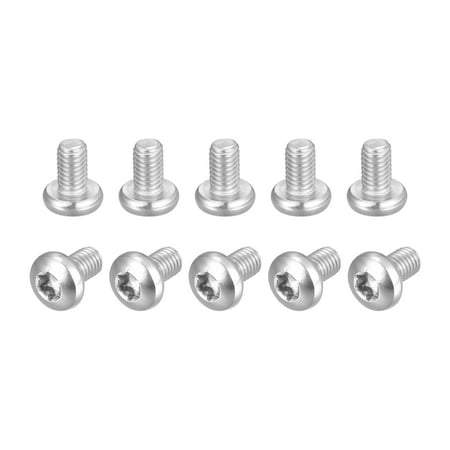 

M6x10mm Torx Security Machine Screws 20 Pack 316 Stainless Steel Pan Head Tamper Proof Screw Fasteners Bolts