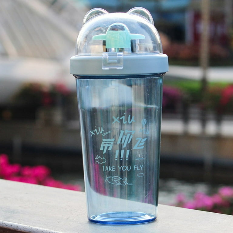 500ML Airplane Water Bottle Toddler Water Bottle BPA-Free for School Kids  Girls and Boys Light Blue 