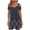 Navy, variant on SELONE Off the Shoulder Dresses for Women Hawaiian Short Dresses Floral Short Sleeve Sundress Lounge Casual Clothes M