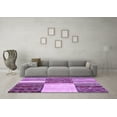 thumbnail image 3 of Ahgly Company Indoor Rectangle Patchwork Purple Transitional Area Rugs, 3' x 5', 3 of 4