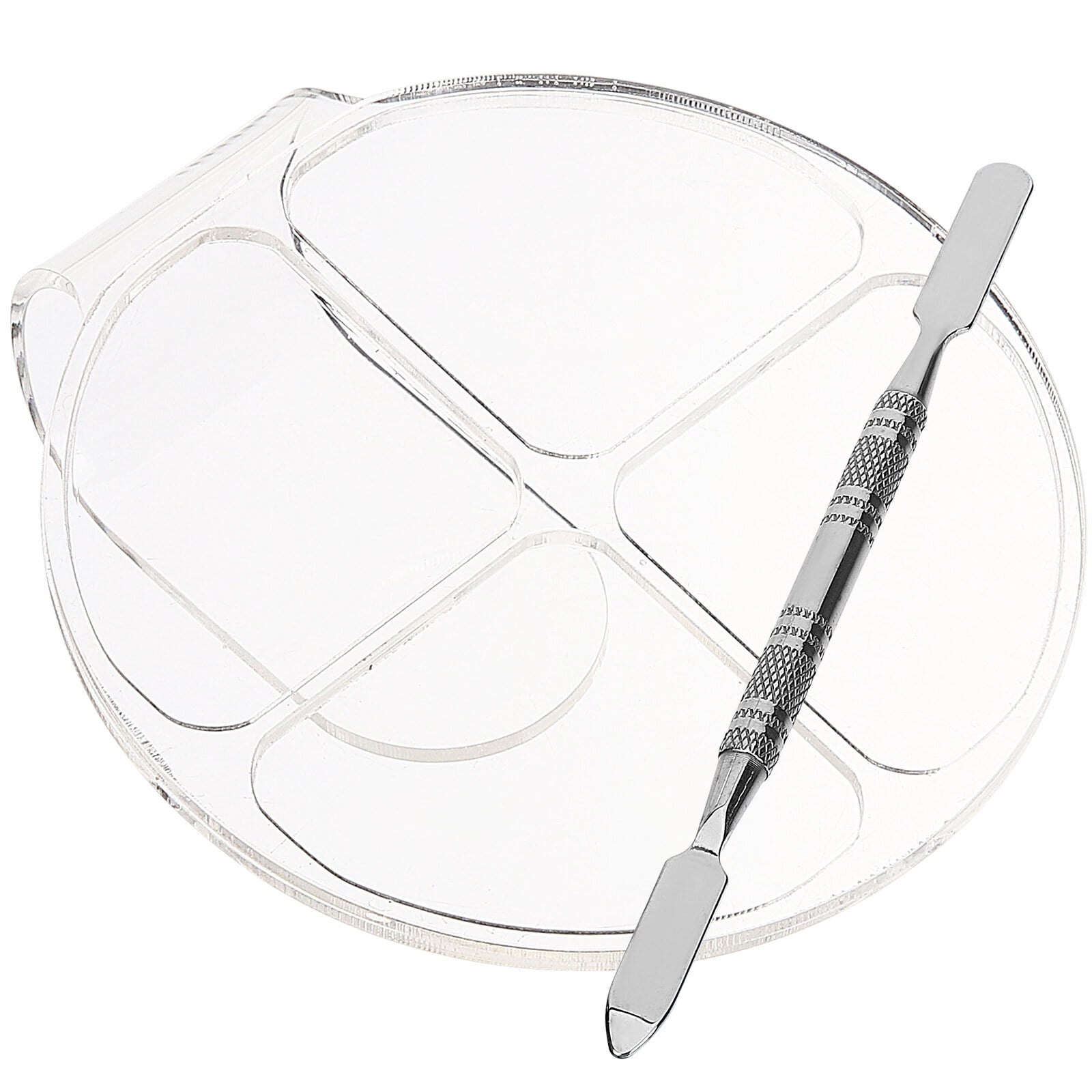 2 Sets Makeup Mixing Palette with Spatula Cosmetic Color Mixing Plates