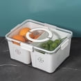 thumbnail image 3 of Fridge Storage Box Fridge Organizer Storage Box with Clear Lid Large Capacity Stackable Vegetable Refrigerator Organizer Bin, 3 of 5