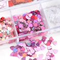 thumbnail image 5 of Pegatinas para decoración de uñas con forma de corazón en 3D, calcomanías con purpurina, lentejuelas para uñas con forma de corazón, suministros para uñas con brillo, copos para uñas de varios tamañ, 5 of 5