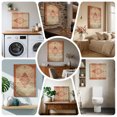 thumbnail image 6 of Ships Next Day Canvas Wall Art 10"x10", Red Beige Wood Framed Canvas Print Painting, Vintage Boho Ethnic Geometric Abstract Art Ready to Hang Small Picture Wall Decor for Home Kitchen Nursery Office, 6 of 9