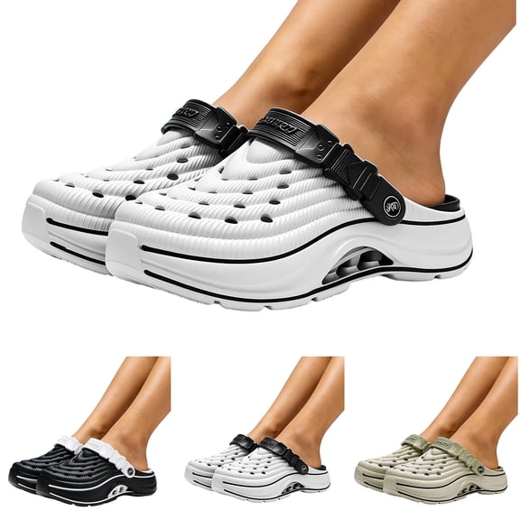 Men Women Platform Slide Sandals Soft EVA Slip On Clogs Lightweight Non Slip Beach Outdoor Thick Sole Summer Shoes Summer Slippers Breathable