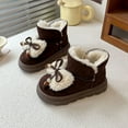thumbnail image 2 of Quealent Toddler Snow Boots with Zip Faux Furry Baby Boys Girls Winter Warm Shoes Non-slip Sole Outdoor First Walkers Shoes for Toddler Coffee for Size 13.5, 2 of 8