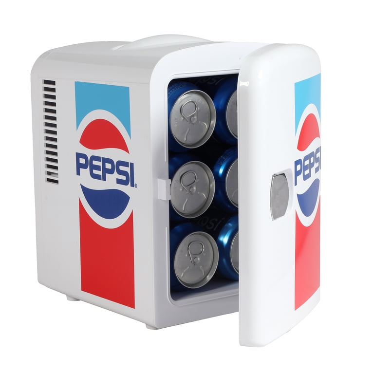 Pepsi 6-Can Mini Fridge with Car Adapter, White photo 4