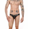 thumbnail image 1 of Vedolay Panties Men's Underwear Dot Print Short Leg Split Sides Loose Fit Shorts Casual Briefs,Black 3XL, 1 of 5
