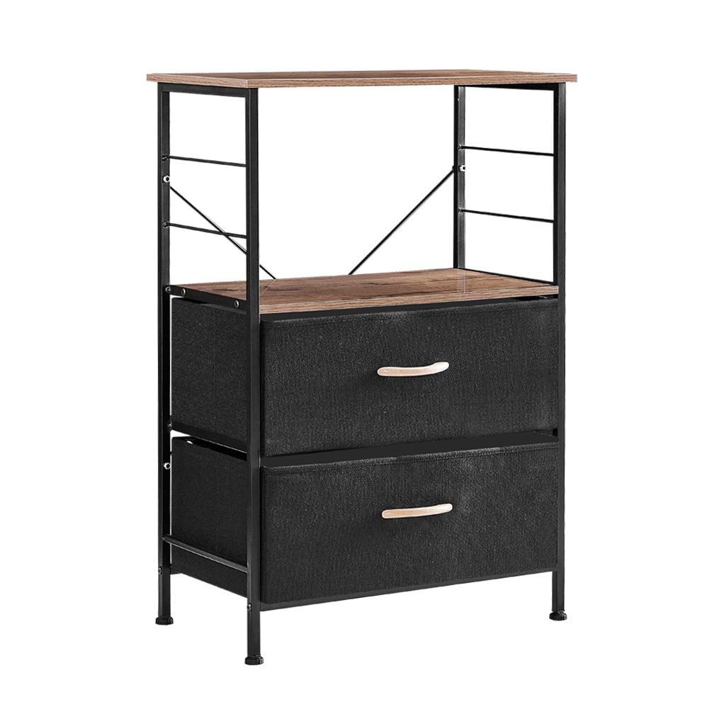 Details about   Modern Contemporary Nightstand Side Table w/ Bin Drawer Storage Display Brown 