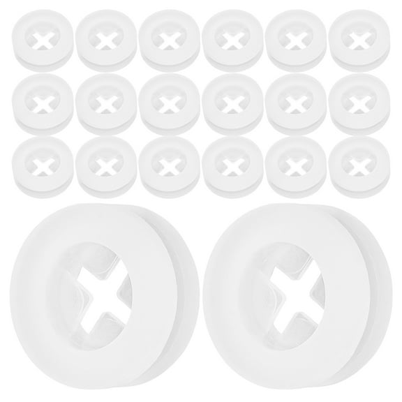 UPOUART 30Pcs White Silicone Straw Hole Plugs for Lids Portable Straw Seal for Freshness