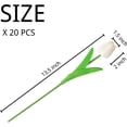thumbnail image 2 of 10 pcs Fake Tulips, Yellow Artificial Flowers 13.5'', Fake Flowers for Decoration, Silk Flowers Bulk for Vase, Gifts, Wedding, Home Kitchen, Centerpieces, Mother's Day, Valentine’s Day, 2 of 5
