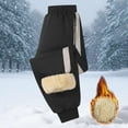 thumbnail image 2 of CAICJ98 Kids Winter Pants Waterproof Fleece Lined Snow and Rain Pants for Boys Girls (Black,11-12 Years), 2 of 7