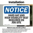thumbnail image 2 of (2 Pack) Hard Hat And High Vis Vest On Job Site OSHA Notice Sign, 2 of 6