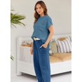 thumbnail image 4 of ORUYROP Ensemble 2 Pcs pour Femmes Ensemble de Détente Tendance Pull Tricoté Manches Courtes Mode, 4 of 6