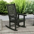 thumbnail image 2 of YYAo Rocking Bistro Chairs, Outdoor Rocker Chairs,2 Pieces Outdoor Rocking Chairs, HDPE Patio Rockers with 28" High Back, Wide Armrests, Black, 2 of 11
