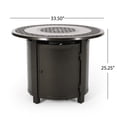 thumbnail image 6 of Noble House Ontario Outdoor Round Aluminum Fire Pit in Hammered Bronze, 6 of 7