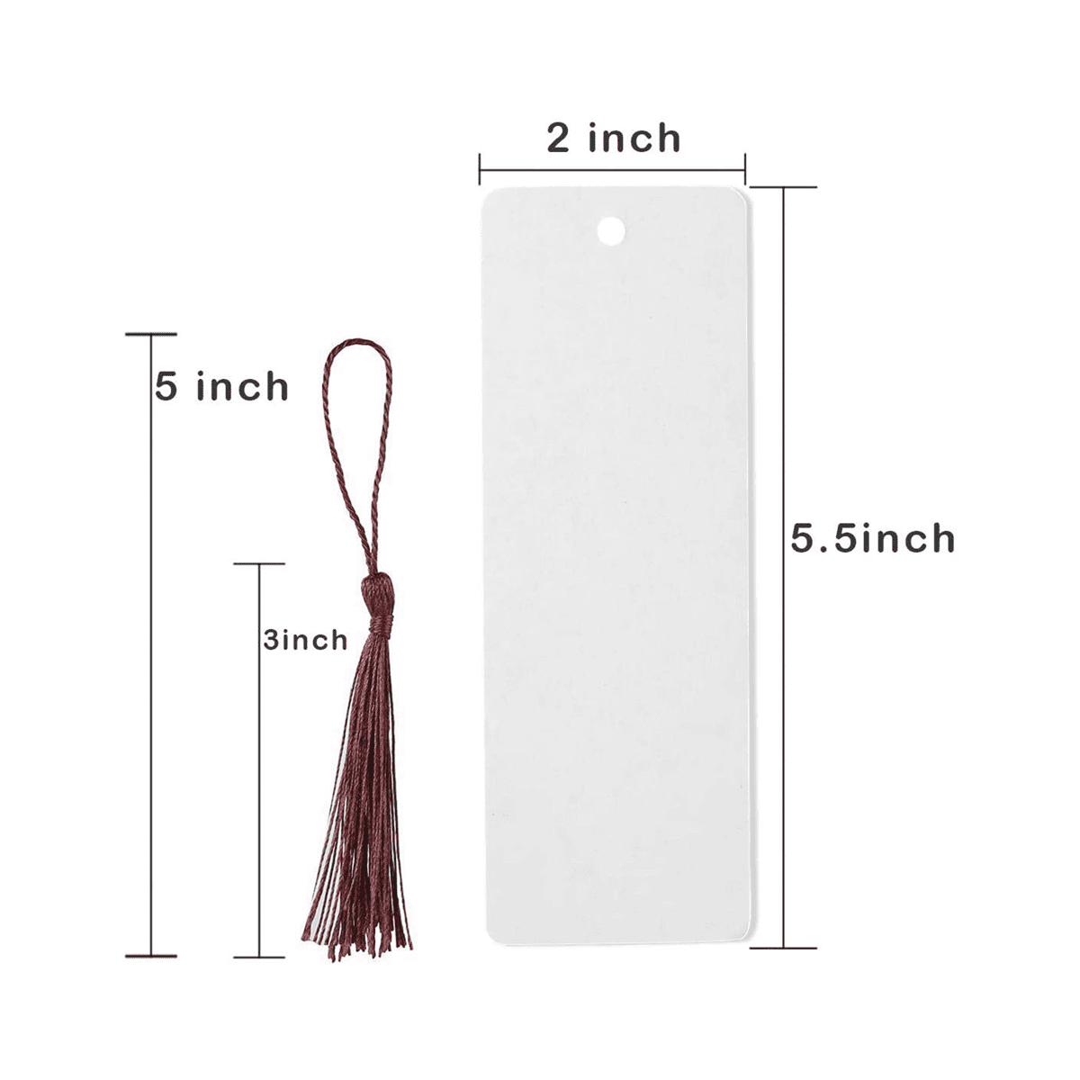 288 Pcs Paper Bookmarks Blank Cardstock Book Marks with Colorful Tassels for DIY Gifts Tags Make Your Own Bookmark