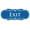 Blue, variant on Designer EXIT Sign - Brushed Gold - Medium 2.75 x 7"