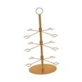 thumbnail image 3 of Soporte para copas de vino Perfecl estante de almacenamiento de 3 niveles con 12 ganchos oro, 3 of 8