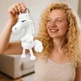 thumbnail image 3 of Cute Purple Horse Plush Keychain, Zodiac Lucky Horse Pendant, Soft Stuffed Animal Bag Charm Toy, Ideal For Equestrian Enthusiasts & Collectors, High-Quality New Year Decoration., 3 of 5