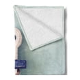 thumbnail image 2 of Anchor Soft Flannel Fleece Throw Blanket, Wooden White Rusty Marine Boating Anchor and Rope Motif Design, Cozy Plush for Indoor and Outdoor Use, 70" x 90", Blue Pale Blue, by Ambesonne, 2 of 5