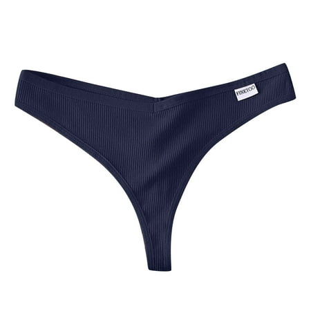 

Zuwimk Womens Panties Womens Underwear Lace Band Cotton Thong Panties Dark Blue XL