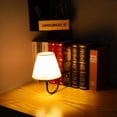 thumbnail image 4 of Kiven Dimmable Bookshelf Lamp, 1-Light Classic Library Sconce with Remote Control and Pink Fabric Lampshade, Farmhouse Decorative Bookend, Plug in Book Lamp for Office Cabinet Bookshelf, 4 of 8