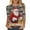 A01 Multicolor, variant on Xdegoge Merry Christmas Sweatshirts for Women 3/4 Length Sleeve Round Neck Pullover Funny Santa Claus Print Sweatshirt Casual Loose Fitting Blouse Tops