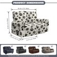 thumbnail image 6 of TSOVTHRID Paw Doodle White Print Recliner Loveseat Cover,Stretch Reclining Sofa Covers with Pockets, Loveseat Recliner Slipcovers Furniture Protector for Pets, 6 of 7
