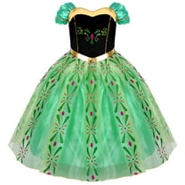 IBTOM CASTLE Princess Costumes Birthday Party Halloween Cosplay Dresses Up Clothes for Little Girls Child 4-5 Years Green