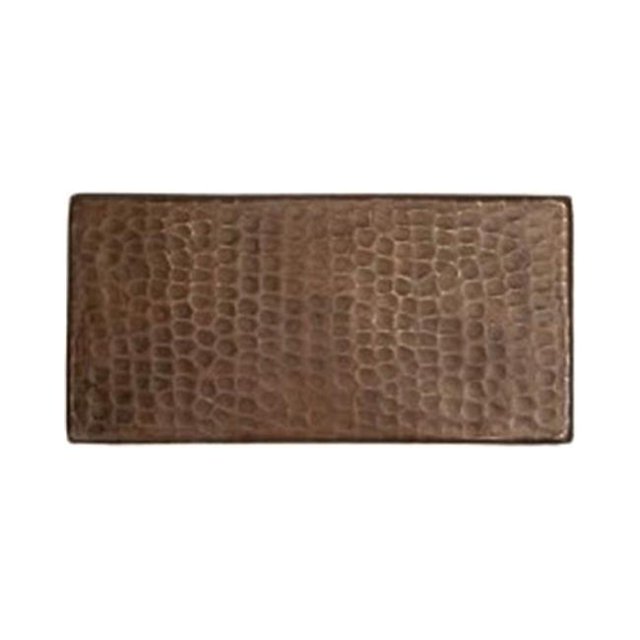 Premier Copper Products T48DBH 4 x 8 in. Hammered Copper Tile
