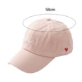 thumbnail image 6 of Eoperou Summer Unisex Baseball Hat Letter Adjustable Sun Protection Embroidery Heart Ponytail Hat for Outdoor, 6 of 8