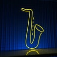 thumbnail image 2 of Craftnamesign Saxophone Neon Sign, Music Studio Lights Signboard, Musician Gift, 2 of 4