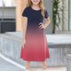 thumbnail image 2 of Teen Girls Dresses Short Sleeve Gradient Dress Casual Summer A-Line Sundress for Kids Soft & Breathable Fabric Ages 4-12 ,Sie:120, 2 of 7