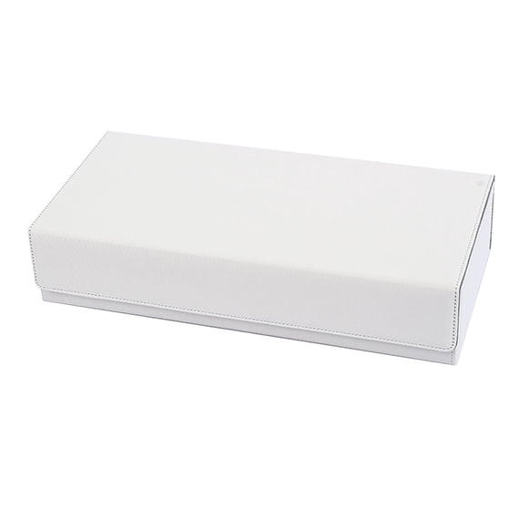 Caja para barajas de cartas coleccionables, soporte portátil para cartas de colección, cartas deportivas Blanco