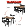 thumbnail image 4 of 44.3'' Dining Table and Chairs Set Vintage - 4-Piece Space-Saving Rectangular Table with PU Leather Seats for Small Kitchens/Apartments, 4 of 10