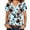 Light Blue, variant on T Shirt for Women Summer Floral Blouse Short Sleeve V Neck Tops Casual Tops Fashion Daily Wear Boho Chic Top Summer Holiday Beach Fashion