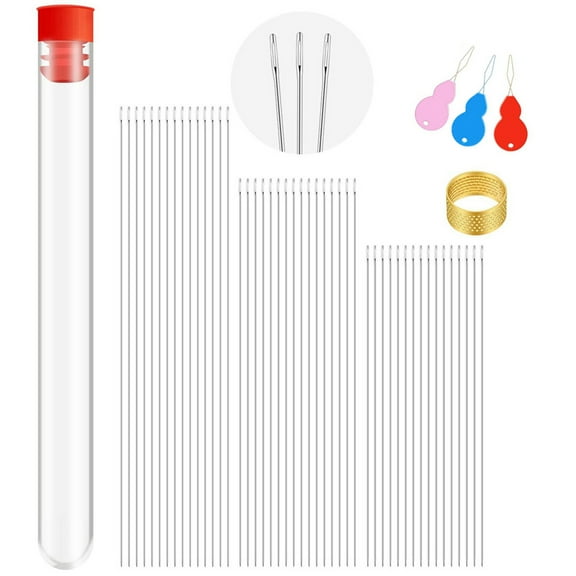 UNTERING Beading needle 65 Beaded 3 Sizes Beaded Big Eyes Beaded Foldable Beaded Set for Jewelry Making