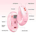 thumbnail image 6 of Meetion Pink Wireless Keyboard and Mouse Combo with Wrist Rest, USB 2.4G Full-Size, for PC/Home Office, 6 of 8