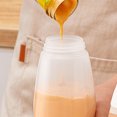 thumbnail image 4 of Botella exprimible de condimentos 350ml | Dispensador de plástico con tapa abatible | Para ketchup, aceite, glaseado, aderezo, salsas | Prensado suave, translúcido, fácil control de dosificación | 1, 4 of 6