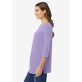 thumbnail image 3 of Woman Within Plus Size Perfect Three-Quarter Sleeve Boatneck Tee, 3 of 6
