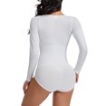 thumbnail image 7 of FAHXNVB Women's Shapewear Bodysuit Body Shaper Seamless Crewneck Long Sleeve Compression Slimming Bodysuit, 7 of 7