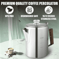 Winyuyby Coffee Percolators Stovetop for Camping, Percolator Coffee Pot