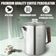 thumbnail image 4 of Cafeteras de percolador para estufa para acampar, cafetera de percolador de acero inoxidable, cafetera para acampar al aire libre, 9 tazas, 4 of 7