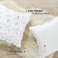 thumbnail image 3 of Jewlalo Halloween Throw Pillow Covers 18x18 Set of 2, Spooky Ghost White Decorations Pillow Cases Soft Plush Faux Fur Wool Couch Cushion Case for Couch Bed Sofa Living Room Home Decor, 3 of 7