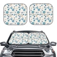 thumbnail image 2 of Xecao Rose Flowers for Foldable Car Sun Shades (2-Pack) offer sun protection with an easy-fold design for convenient windshield shading., 2 of 7
