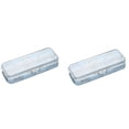 thumbnail image 3 of Vadktai Double Deck Pencils Box, 2Pcs Clear Plastic Stationery Box with Removable Ruler, Dividing Spacers Multi-grid Home Utility Box for Pencils Erasers Clips, 3 of 3