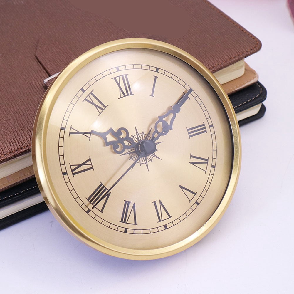 Girlsshop Diy 108Mm Quartz Clock Insert Movement Arabic Numeral Replacement Part Gold Mute